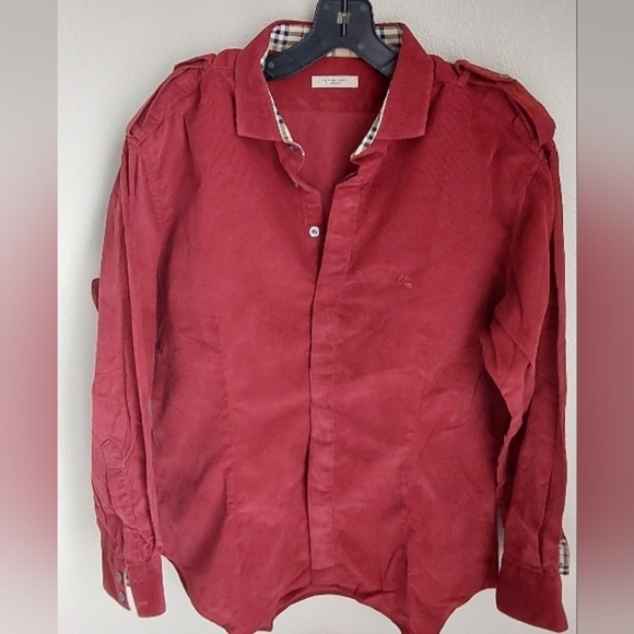 BURBERRYNWOT CORDUROY UNTURC IT MEN'S SHIRT SIZE XL (46_48)